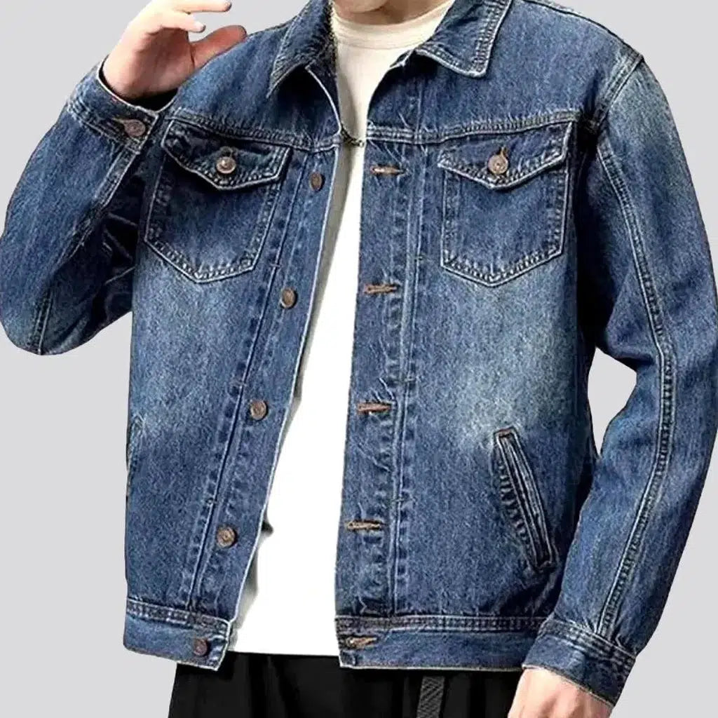 Women’s wool coats for stylish warmth -Fashion vintage denim jacket
 for men