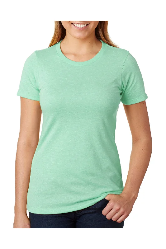 Women’s asymmetric tops for modern silhouette -Next Level Womens CVC Jersey Short Sleeve Crewneck T-Shirt - Mint Green - Closeout