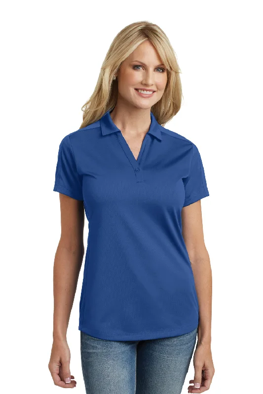 Women’s ruffle tops for feminine charm -Port Authority Womens Moisture Wicking Short Sleeve Polo Shirt - True Blue