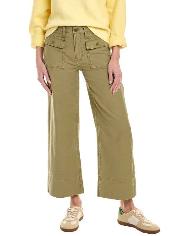 Women’s palazzo trousers for effortless chic -FRAME Denim 70s Washed Summer Sage Crop Straight Jean