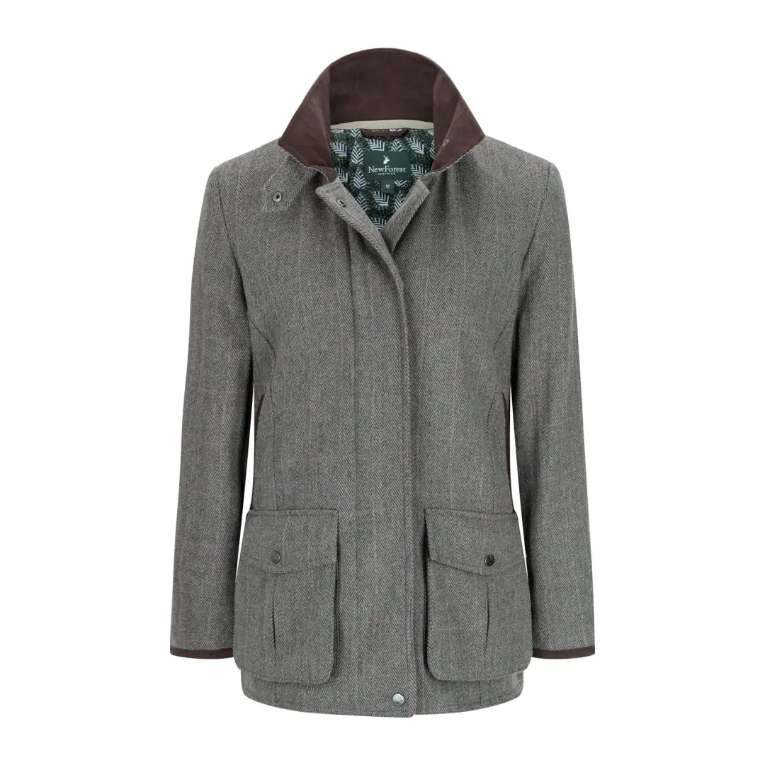 Women’s wool coats for layering in cold weather -New Forest Jessica Tweed Field Coat