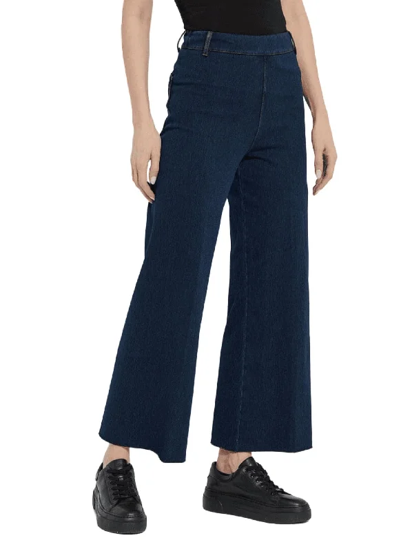 Women’s denim pants for everyday wear -Erin Wide Leg Denim Jeans In Indigo