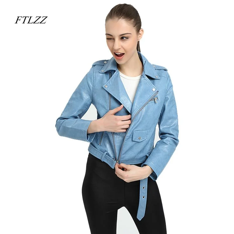 Women’s casual coats for weekend vibes -Ftlzz Faux Leather Jacket Women