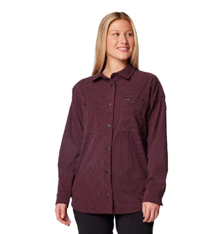 Women’s winter parkas for snow protection -Columbia Blue Point Creek™ Corduroy Shirt Jacket - Women