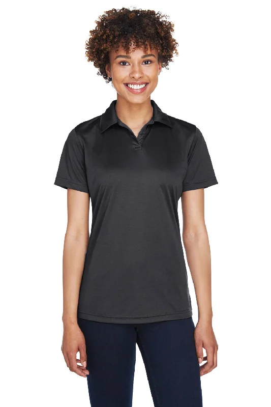 Women’s hoodie tops for casual comfort -UltraClub Womens Cool & Dry Performance Moisture Wicking Short Sleeve Polo Shirt - Black