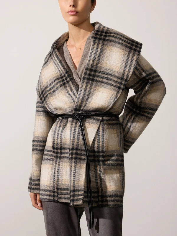 Women’s pea coats for timeless style -The Finley Plaid Coat