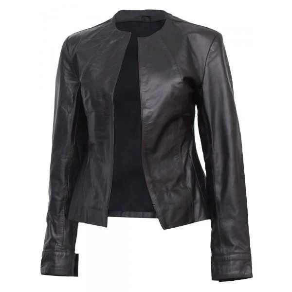 Women’s sporty jackets for active lifestyle -Timeless Black Women Designer Real Leather Jacket