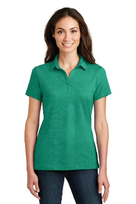 Women’s long sleeve tops for cooler days -Port Authority Womens Meridian Short Sleeve Polo Shirt - Verdant Green - Closeout