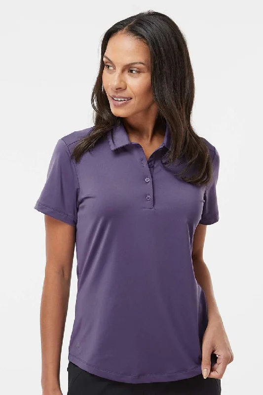 Women’s mesh long sleeve tops for breathable warmth -Adidas Womens Ultimate Moisture Wicking Short Sleeve Polo Shirt - Tech Purple