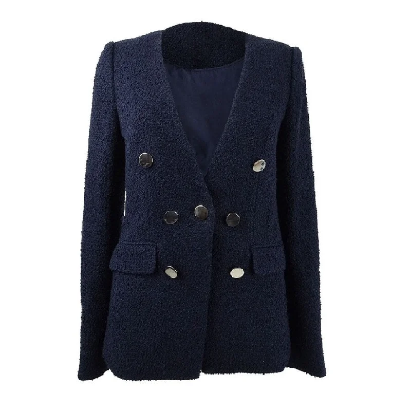 Women’s quilted coat for stylish warmth -Calvin Klein Womens Textured One Button Blazer Jacket