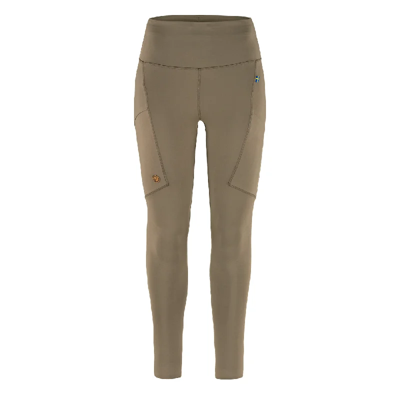 Women’s fleece pants for cozy warmth -Fjallraven Womens Abisko Tights Suede Brown