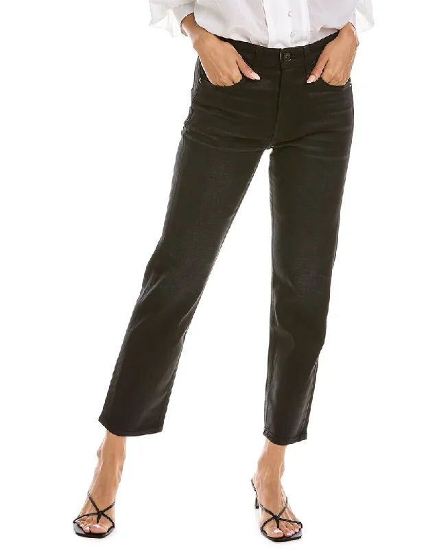 Women’s bootcut denim for classic style -rag & bone Maya Worn Black High-Rise Ankle Slim Jean