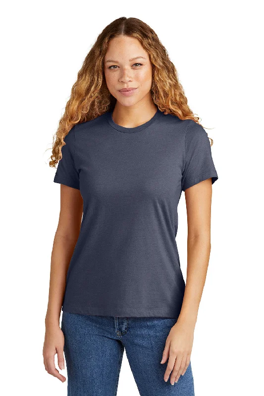 Women’s chambray tops for casual chic -Gildan Womens Softstyle CVC Short Sleeve Crewneck T-Shirt - Navy Blue Mist