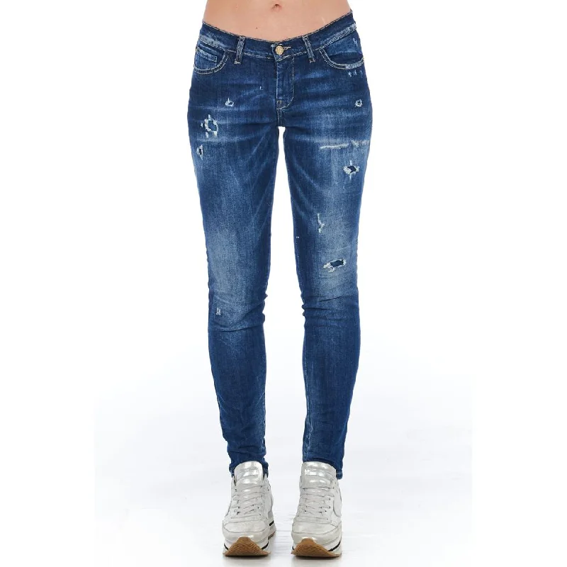 Women’s cuffed pants for trendy touch -Frankie Morello  Cotton Women Women's Jean