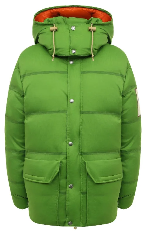 Women’s wool coats for layering in cold weather -x The North Face Down-feather Green Coat