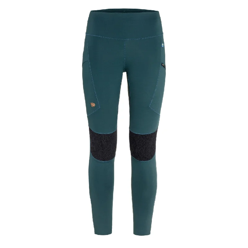 Women’s jogger leggings for sporty look -Fjallraven Womens Abisko Trekking Tights HD Mountain Blue