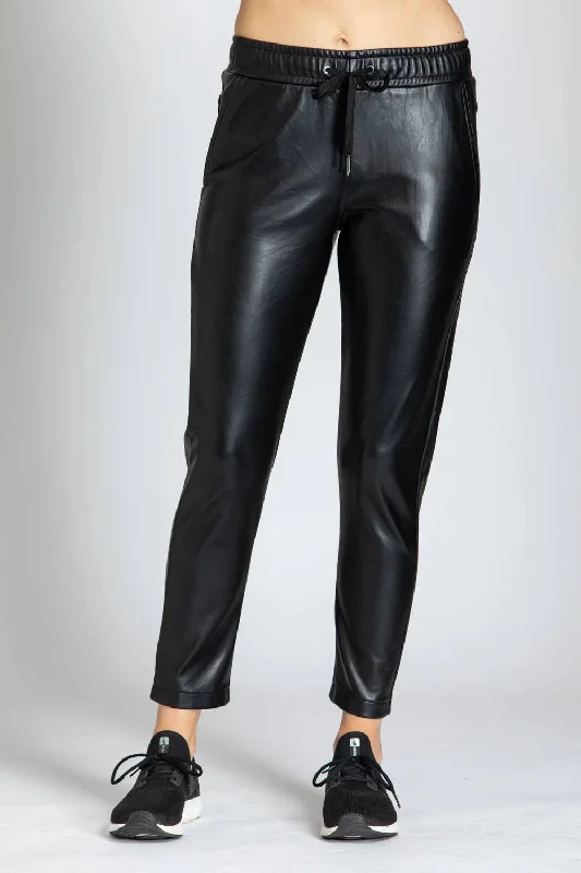 Women’s denim pants for everyday wear -Jogger Inspired Trouser In Black