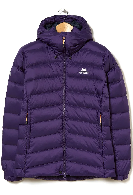 Women’s zippered coats for easy dressing -Mountain Equipment Senja Women's Down Jacket - Tyrian Purple