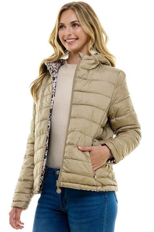 Women’s denim jackets for casual outfits -Reversible Puffer Jacket with Hoodies (6 JACKETS / 1 PACK)