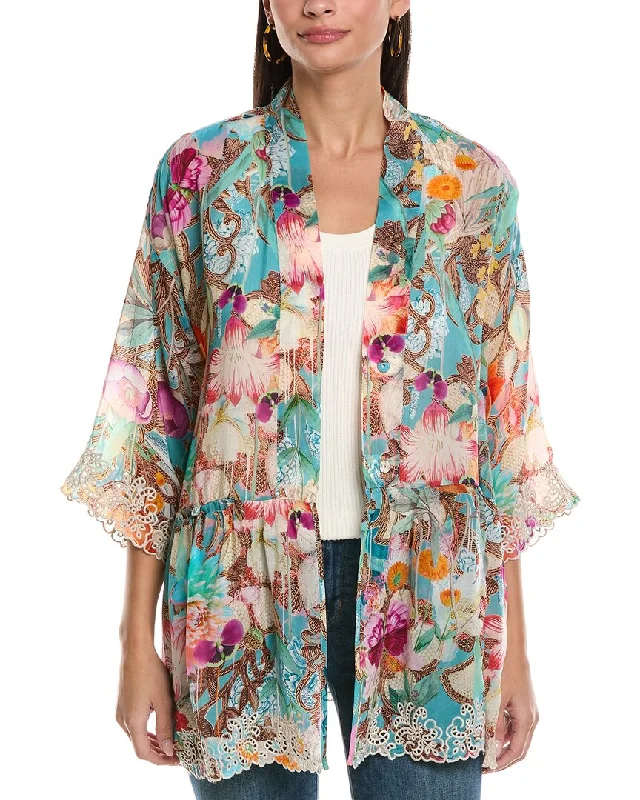 Women’s fleece-lined jackets for extra warmth -Johnny Was Tia Kimono