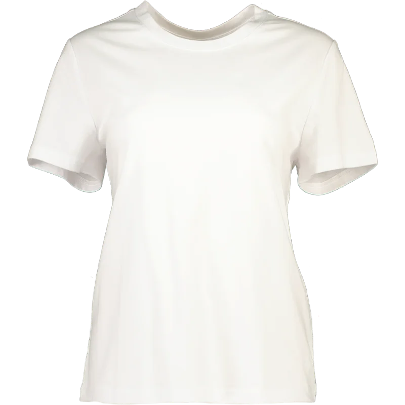 Women’s velvet tops for elegant texture -White T-Shirt