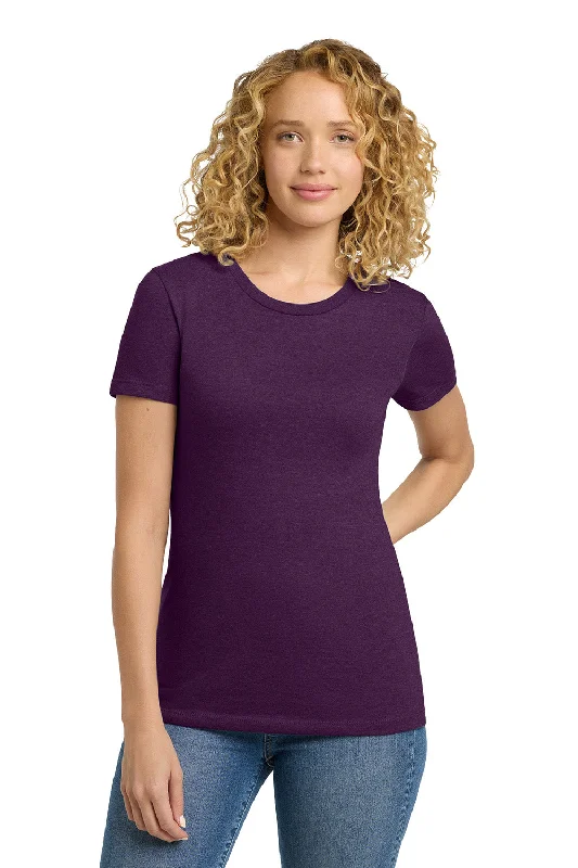 Women’s fitted cami tops for layering outfits -Next Level Womens CVC Jersey Short Sleeve Crewneck T-Shirt - Plum Purple