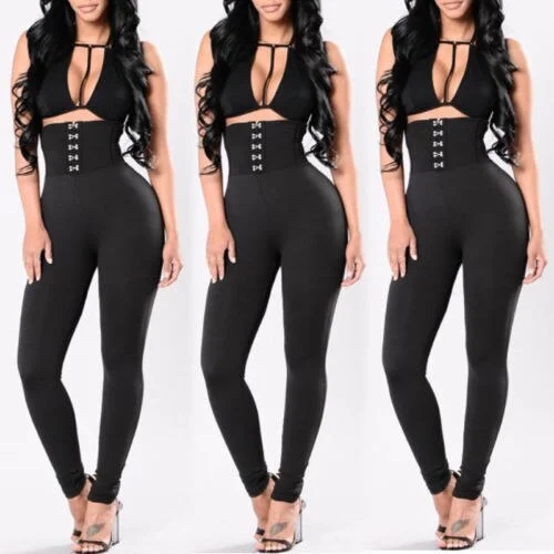 Women’s high-rise denim for flattering silhouette -Womens High waist Leggings  pencil Pants Trousers