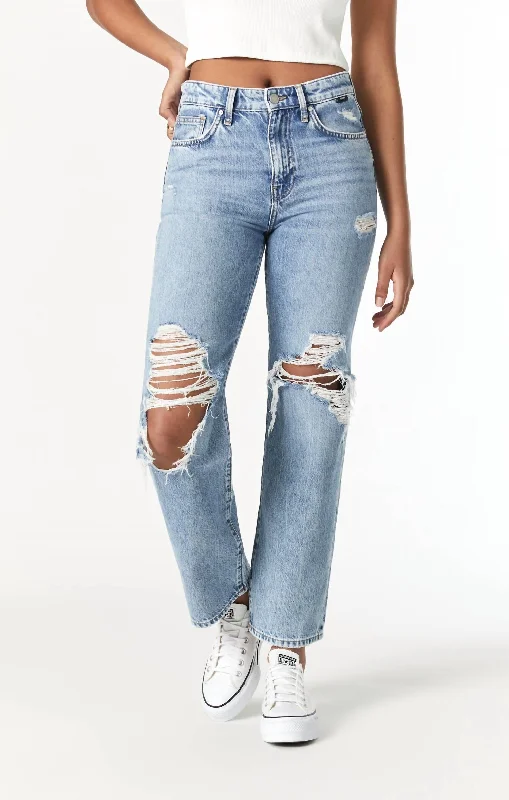 Women’s bootcut shorts for warm weather -Barcelona Wide Leg Jeans In Denim