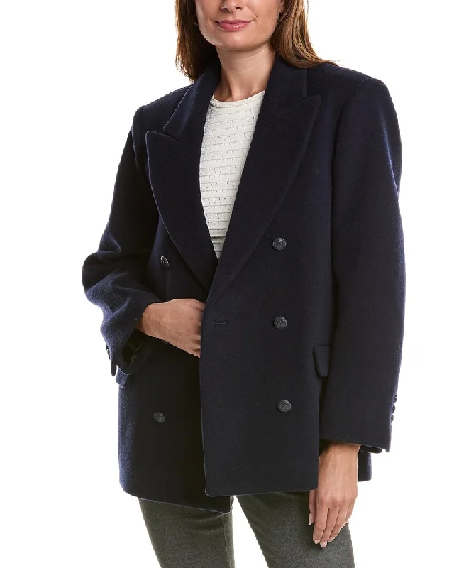 Women’s summer jackets for lightweight wear -Maje Wool-Blend Coat