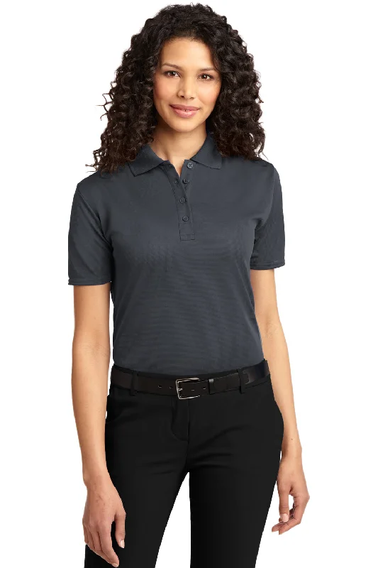 Women’s thermal tops for added warmth -Port Authority Womens Dry Zone Moisture Wicking Short Sleeve Polo Shirt - Iron Grey - Closeout