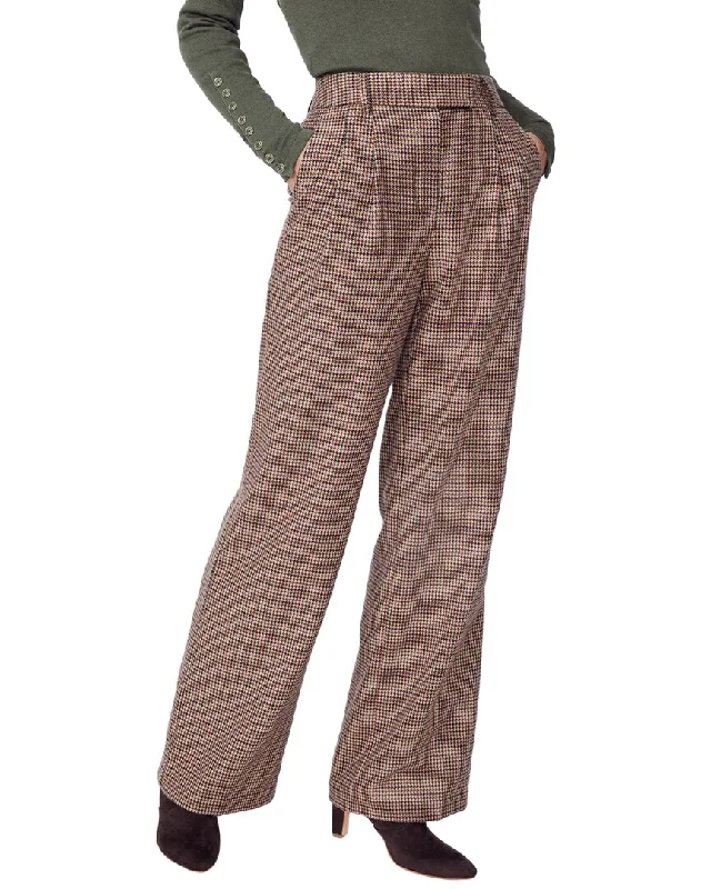 Women’s ribbed pants for textured style -J.McLaughlin Newman Wool-Blend Pant