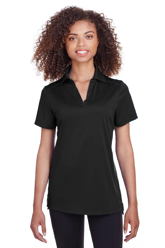 Women’s blouson tops for elegant drape -Spyder Womens Freestyle Short Sleeve Polo Shirt - Black