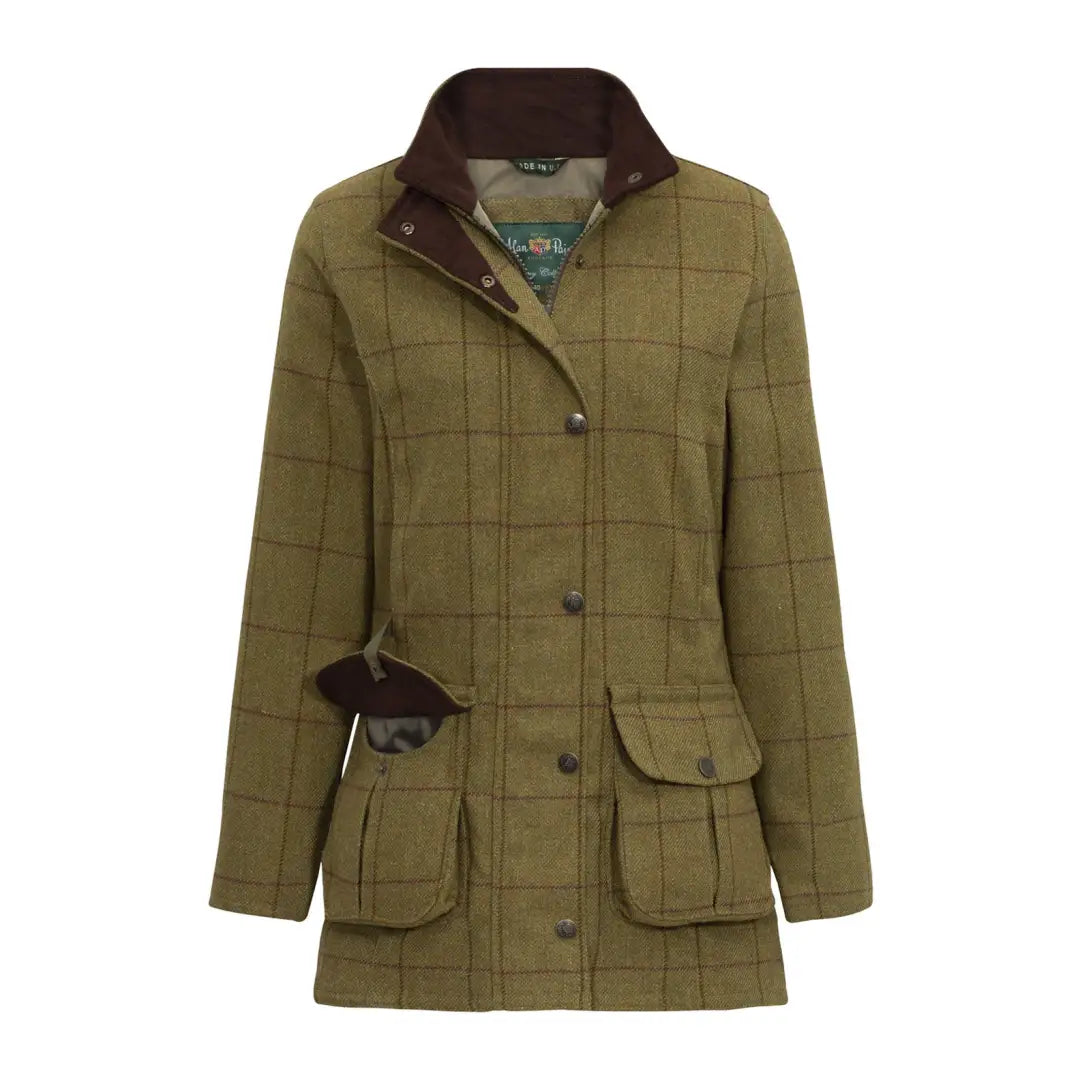 Women’s faux fur-lined coats for extra warmth -Alan Paine Rutland Ladies Tweed Waterproof Coat