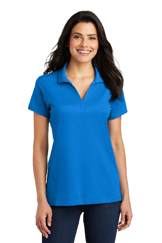 Women’s sleeveless tops for hot weather -Port Authority Womens Rapid Dry Moisture Wicking Short Sleeve Polo Shirt - Skydiver Blue