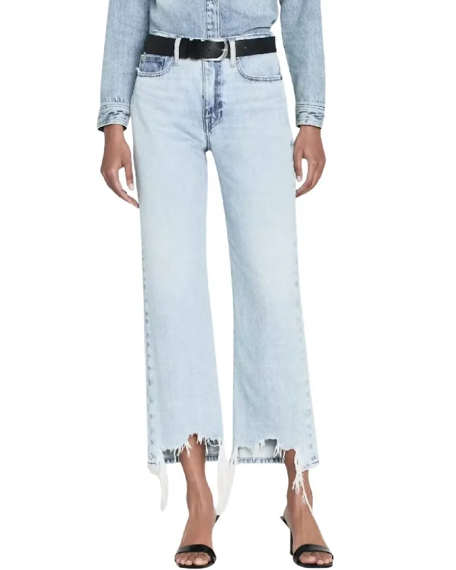 Women’s bootcut shorts for warm weather -Le Jane Crop Bite Hem Jeans In Fizz Indigo