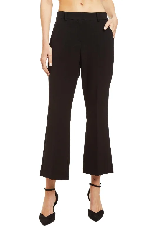 Women’s flare-leg trousers for modern fashion -Minnie Crop Pant In Black