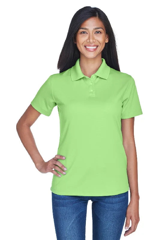 Women’s silk tops for luxurious feel -UltraClub Womens Cool & Dry Performance Moisture Wicking Short Sleeve Polo Shirt - Light Green