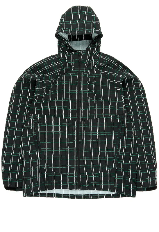 Women’s raincoats for wet weather protection -Adsum Caliper Jacket - Green Plaid