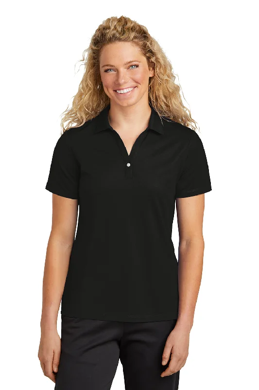 Women’s patchwork tops for unique style -Sport-Tek Womens Moisture Wicking Micropique Short Sleeve Polo Shirt - Black