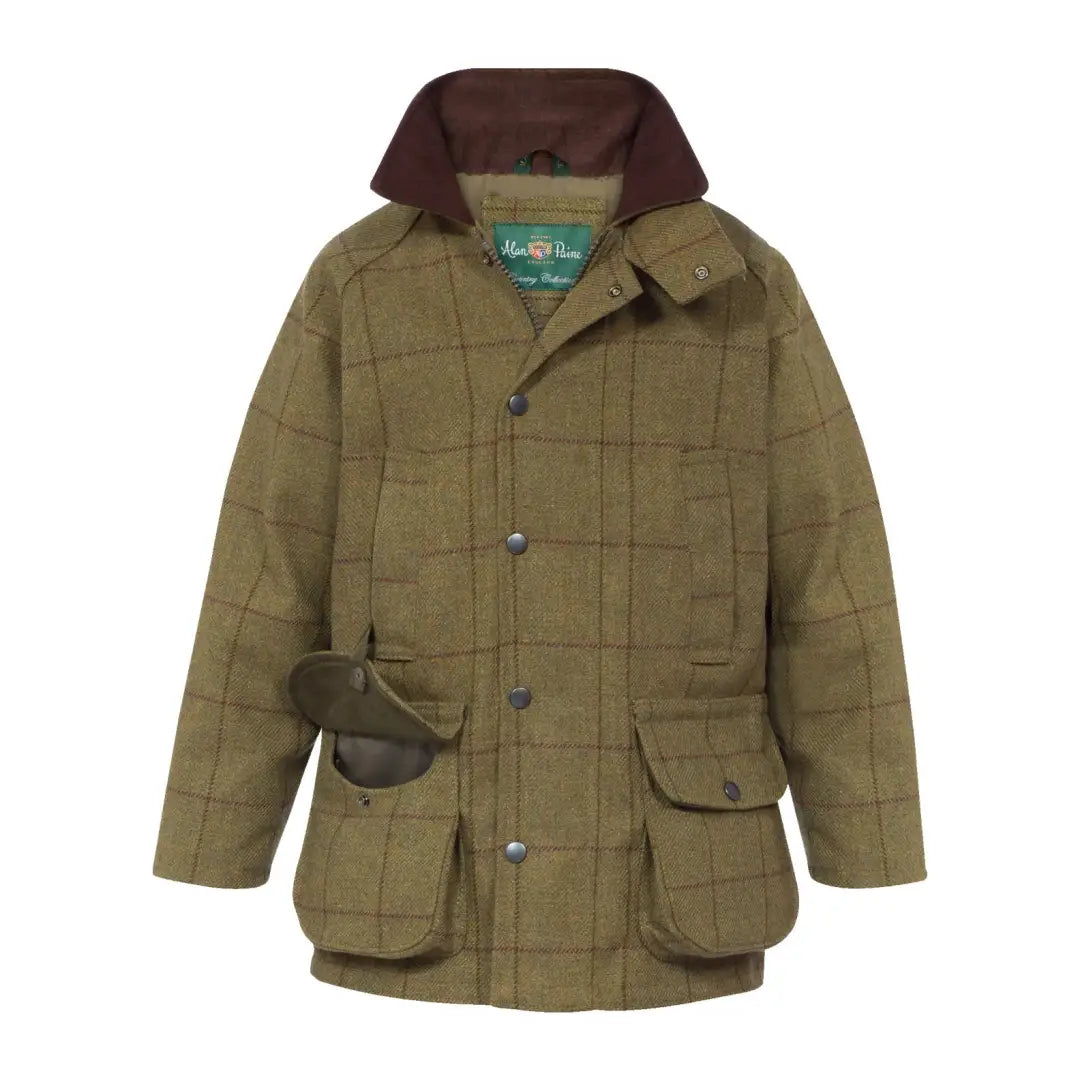 Women’s waterproof jackets for rainy days -Alan Paine Rutland Kids Waterproof Tweed Coat