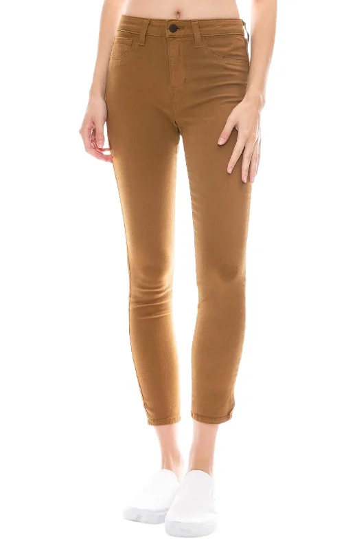 Women’s work pants for office outfits -Margot High Rise Skinny Jeans In Brown