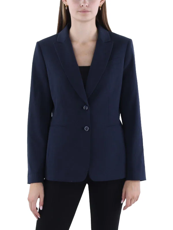 Women’s puffed vests for outdoor activities -Womens Suit Separate Office Two-Button Blazer