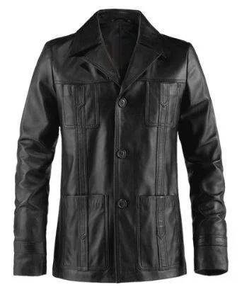 Women’s biker jackets for tough-chic style -Super Puffer Men Real Leather Coats