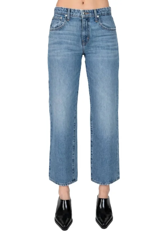 Women’s high-rise denim for flattering silhouette -Sofia Mid Rise Relaxed Straight Jeans In Sutton Vintage