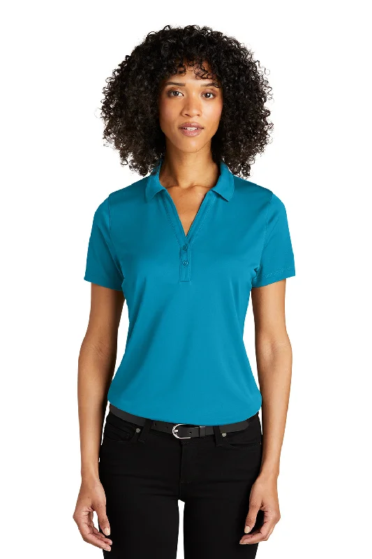 Women’s fleece-lined tops for winter comfort -Port Authority Womens C-Free Performance Moisture Wicking Short Sleeve Polo Shirt - Parcel Blue