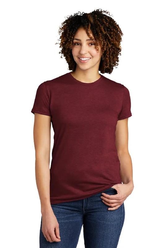 Women’s quilted tops for textured fashion -Allmade Womens Short Sleeve Crewneck T-Shirt - Vino Red