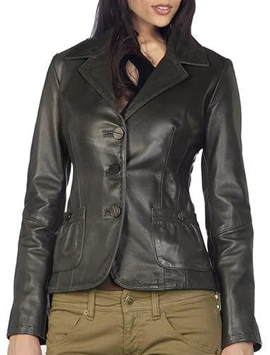 Women’s utility jackets for practical fashion -Super Slimy Women Leather Coats