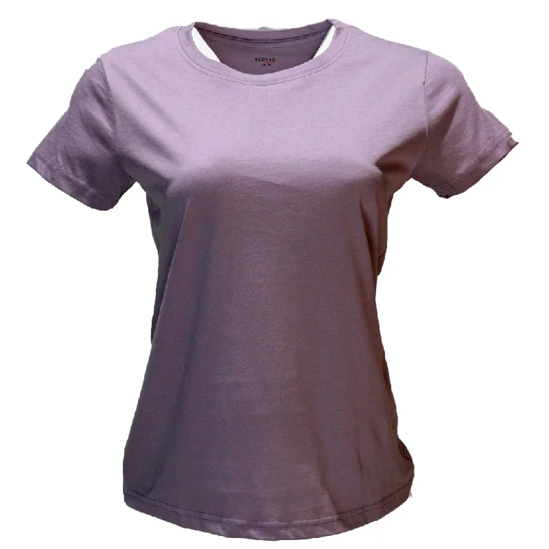 Women’s cargo pants for everyday adventures -Taupe Short Sleeve Crew Neck T