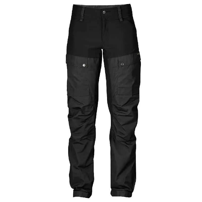 Women’s paperbag waist pants for trendy flair -Fjallraven Womens Keb Trousers Black