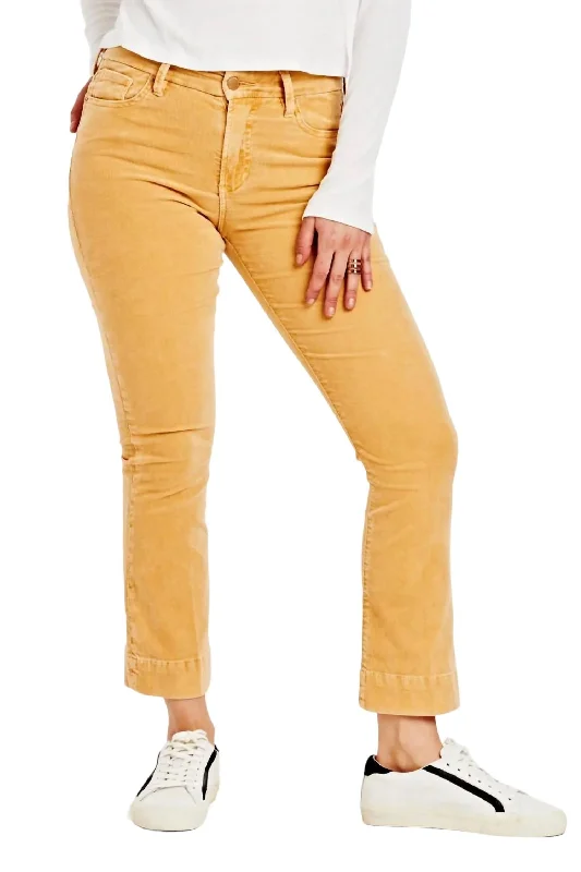 Women’s straight-leg khakis for classic style -Jeanne Corduroy Pant In Sunset Gold